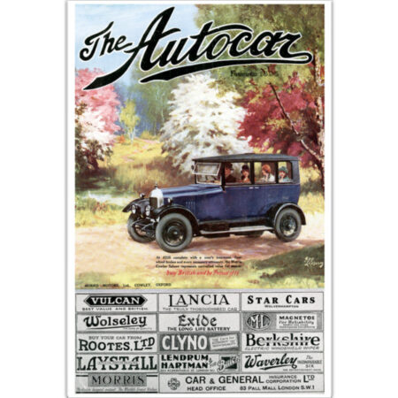 12" x 18" Poster Featuring 1926 Autocar Cover of the Morris Cowley