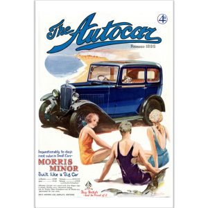12" x 18" Poster Featuring 1932 Autocar Cover of Morris Minor