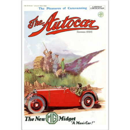 12" x 18" Poster Featuring 1932 Autocar Cover of MG Midget