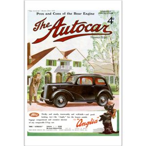 1940 Ford Anglia - 12" x 18" Poster