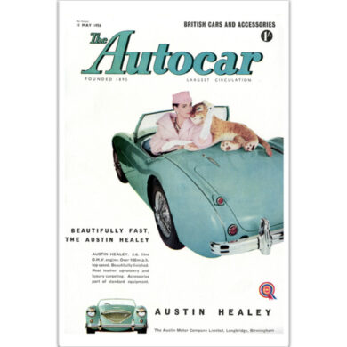 1956 Austin Healey 3000 - 12" x 18" Poster