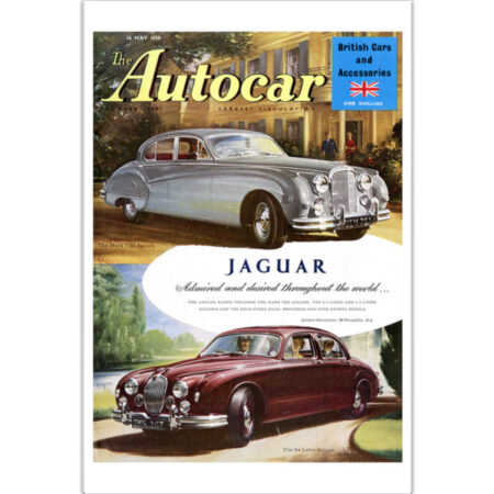 1958 Jaguar mk VIII & mk2 - 12" x 18" Poster
