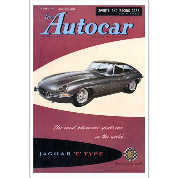 1961 Jaguar E-Type - 12" x 18" Poster