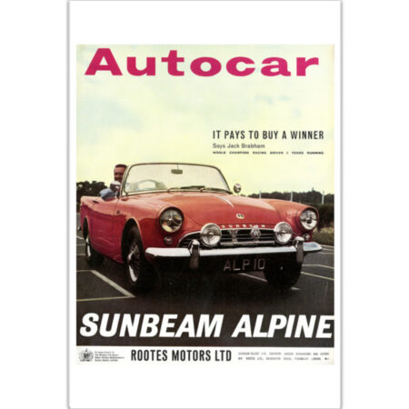 1962 Sunbeam Alpine - 12" x 18" Poster