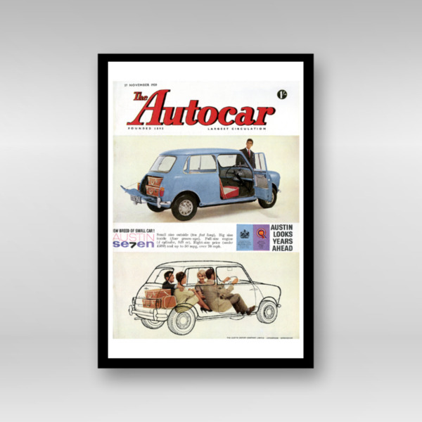 1959-11-27-Mini-Austin-7 - Framed Art Print