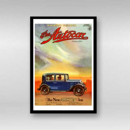 Framed Art Print Featuring 1932 Autocar Cover of Austin 10