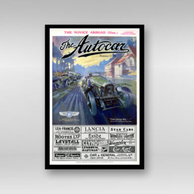 1927-08-26-Bentley-3-Litre-Won-Le-Mans-Despite-Big-Crash - Framed Art Print