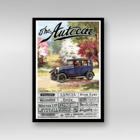 Framed Art Print Featuring 1926 Autocar Cover of the Morris Cowley