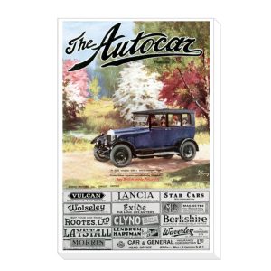 Canvas Print Featuring 1926 Autocar Cover of the Morris Cowley