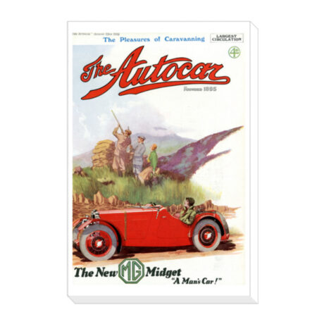 Canvas Print Featuring 1932 Autocar Cover of MG Midget
