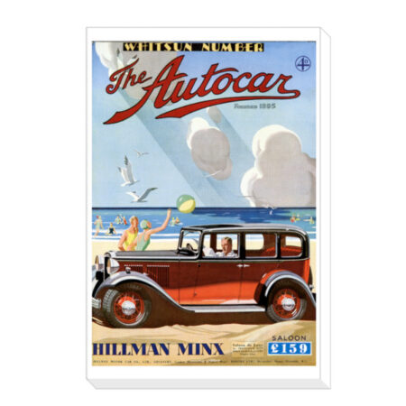 Canvas Print Featuring 1933 Autocar Cover of Hillman Minx Rootes