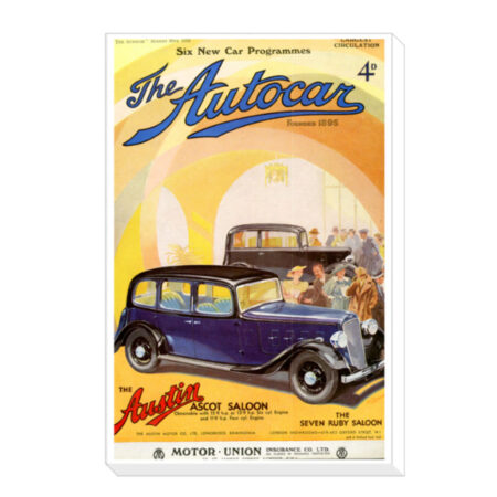 Canvas Print Featuring 1935 Autocar Cover of Austin Ascot & Ruby