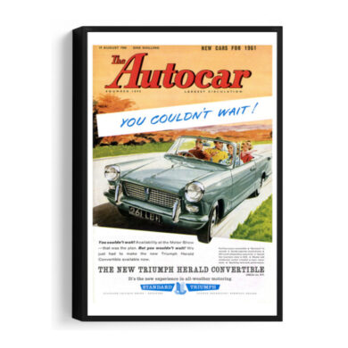 1960-08-19-Triumph-Herald-Convertible - Framed Canvas