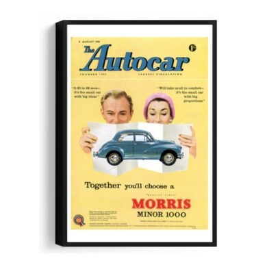 1958-08-08-Morris-Minor-1000 - Framed Canvas