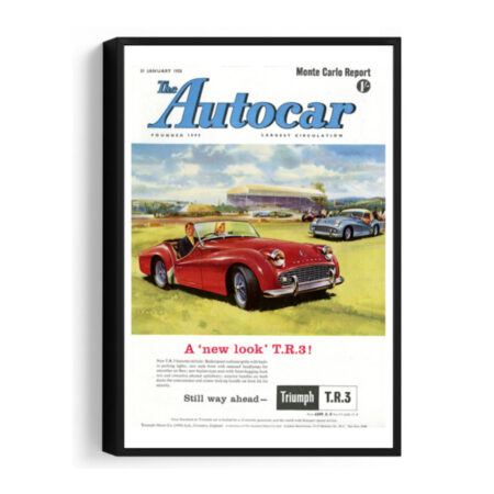 1958-01-31-Triumph-TR3 - Framed Canvas