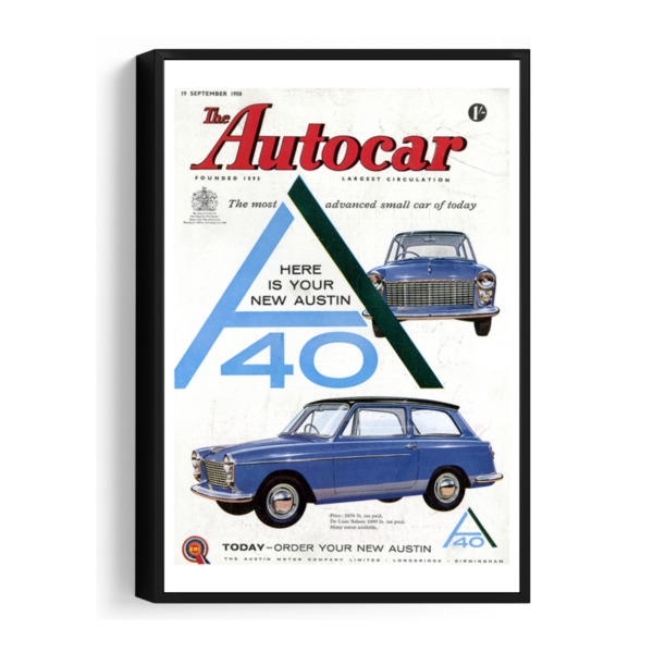 1958-09-19--Austin-A40 - Framed Canvas