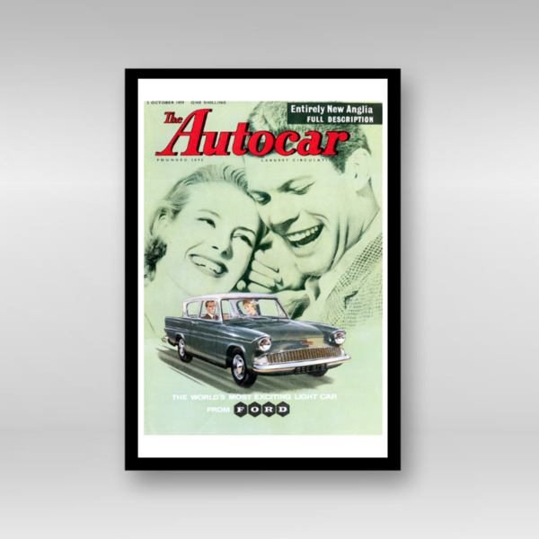 1959-10-02-Ford-Anglia - Framed Art Print