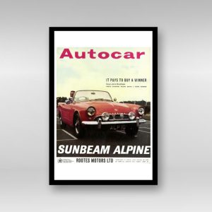 1962-05-04--Sunbeam-Alpine - Framed Art Print