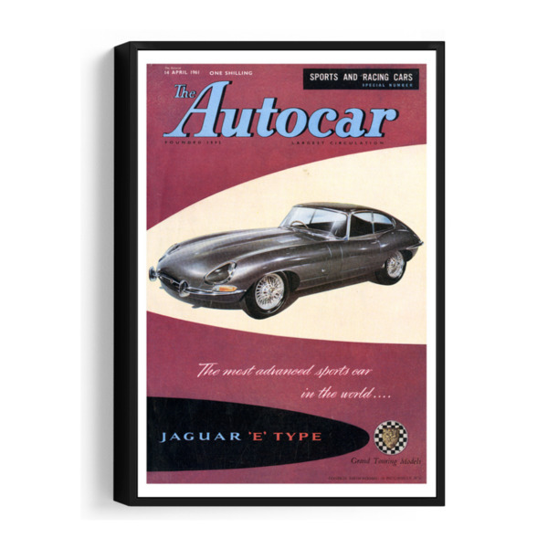 1961-04-14-Jaguar-E-Type - Framed Canvas