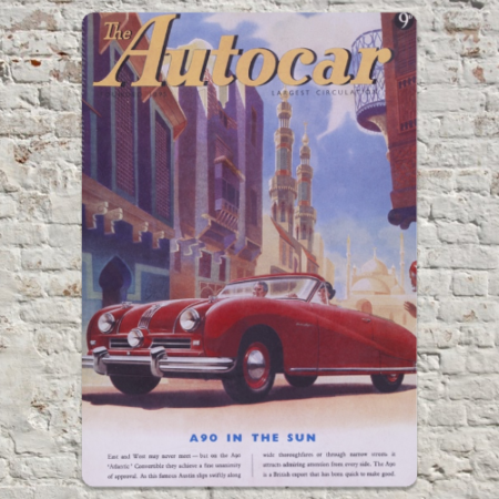 1950 Austin A90 Atlantic - Metal Plate Print 20cm x 30cm (Portrait)