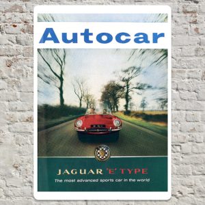 1962 Jaguar E-Type - Metal Plate Print 20cm x 30cm