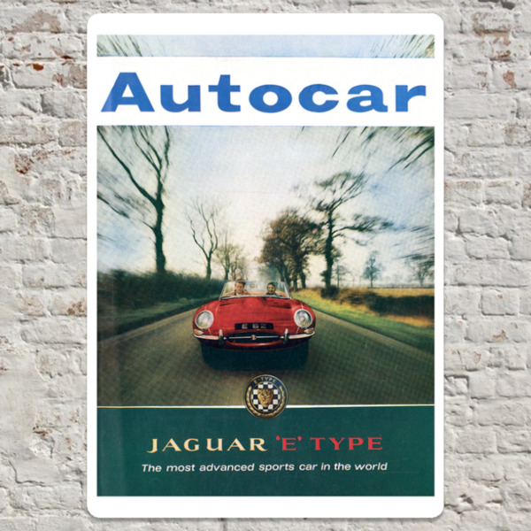 1962 Jaguar E-Type - Metal Plate Print 20cm x 30cm