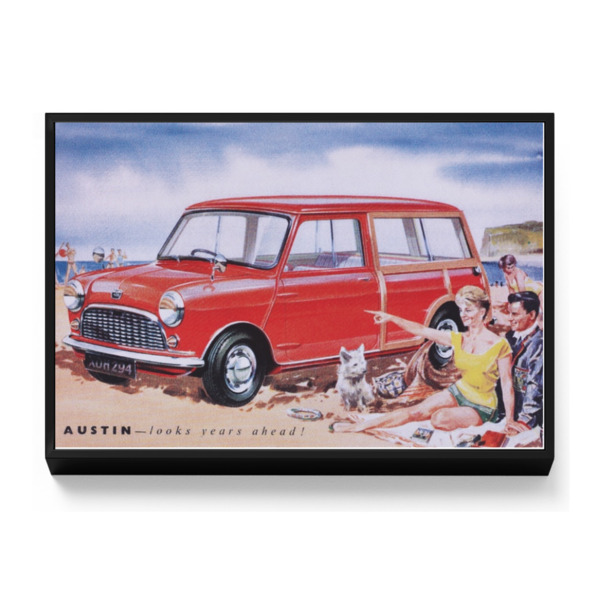 Austin Mini Traveller - Framed Canvas 18"x12" (Landscape)