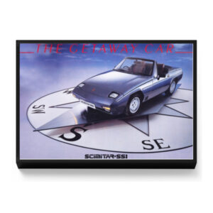 Scimitar Getaway Car - Framed Canvas 18"x12" (Landscape)