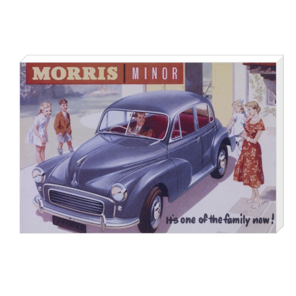 Morris Minor Family - Canvas Print 18"x11" (Landscape)