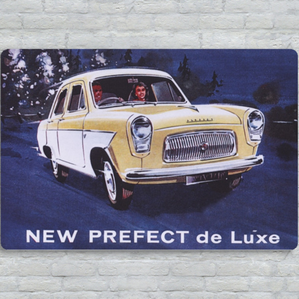 Ford Prefect De Luxe - Metal Plate Print 30cm x 20cm (Landscape)