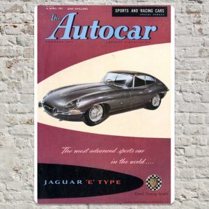 1961 Jaguar E-Type - Metal Plate Print 20cm x 30cm