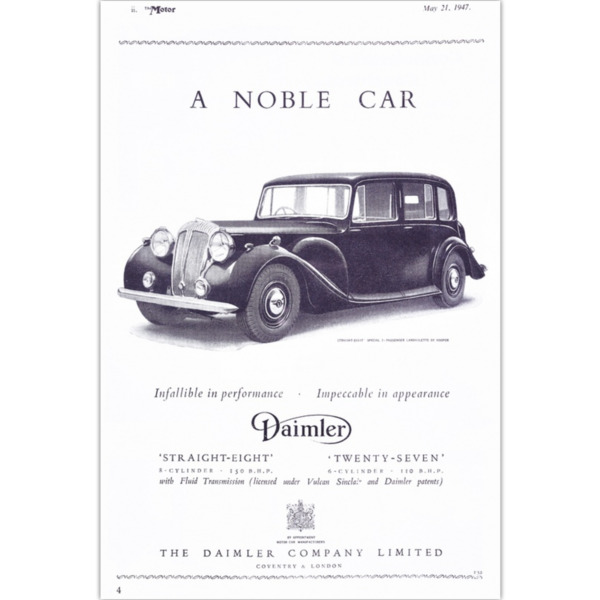 Daimler A Noble Car - Art Poster (Portrait)