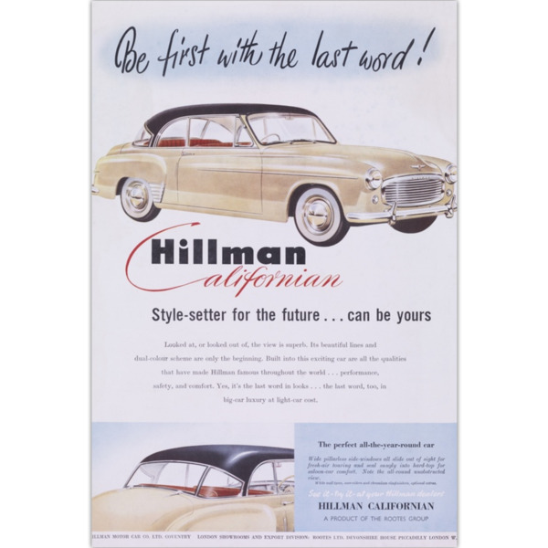 Hillman Californian - Art Poster (Portrait)