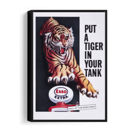Tiger in Your Tank - Framed Canvas 12"x18" (Portrait)