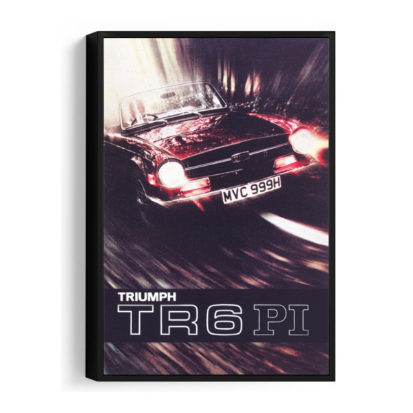 Triumph TR6 - Framed Canvas 12"x18" (Portrait)