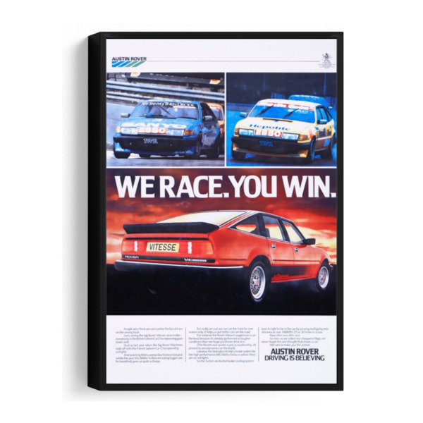 Austin Rover Racing - Framed Canvas 12"x18" (Portrait)
