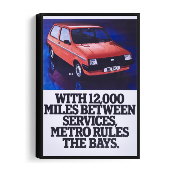 Metro Rules the Bays - Framed Canvas 12"x18" (Portrait)