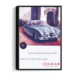 Jaguar Grace Space Pace - Framed Canvas 12"x18" (Portrait)
