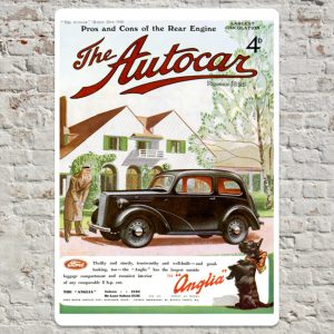 1940 Ford Anglia - Metal Plate Print 20cm x 30cm