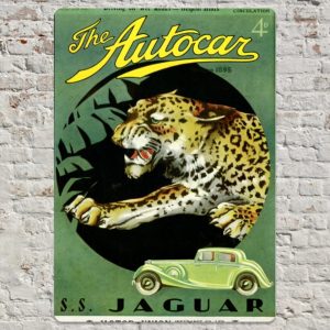 1937 SS Jaguar - Metal Plate Print 20cm x 30cm