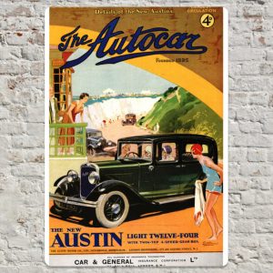 1932 Austin 12 - Metal Plate Print 20cm x 30cm