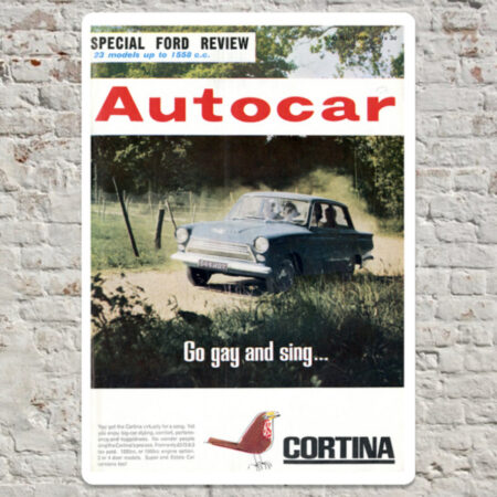 1963 Ford Cortina - Metal Plate Print 20cm x 30cm