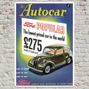 1953 Ford Popular - Metal Plate Print 20cm x 30cm