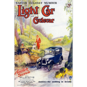 1930 Austin 7 Light Car Cover - Art Poster (Portrait)