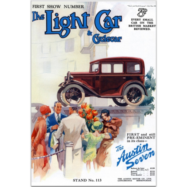 1931 Austin 7 Exhibition Light Car Cover - Art Poster (Portrait)