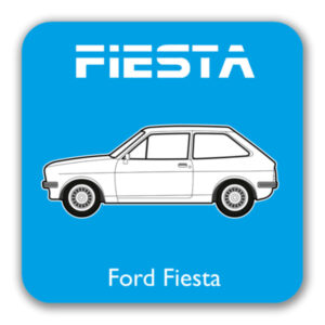 Ford Fiesta - Square Coasters with Cork Back