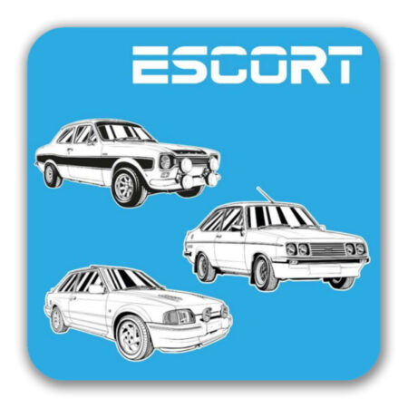 Ford Escort - Square Coasters with Cork Back