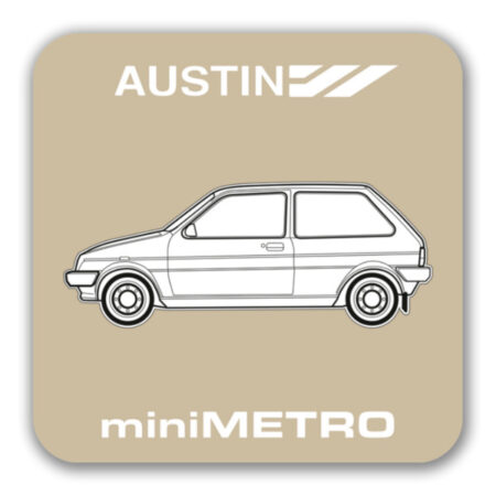 Austin Mini Metro - Square Coasters with Cork Back