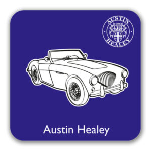 Austin Healey - Square Coasters with Cork Back