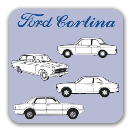 Ford Cortina - Square Coasters with Cork Back